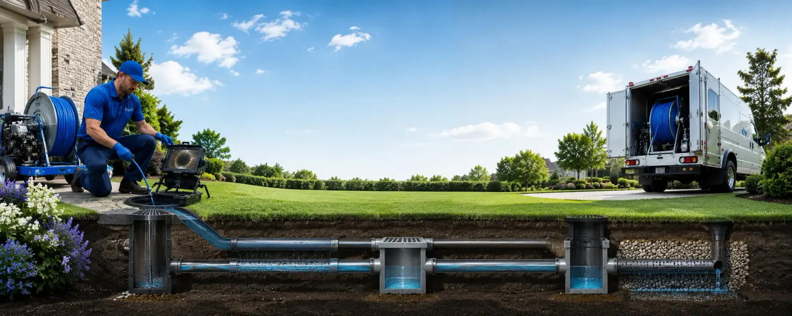 Outdoor drain cleaning information for New Salem, PA